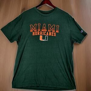 Champion Miami University Hurricanes Football Men's Short Sleeve Shirt Size XL